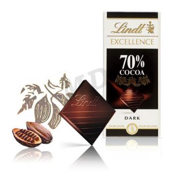 (70%可可含量)瑞士原产 lindt特级黑巧克力 来自巧克力王国的馈赠!l.