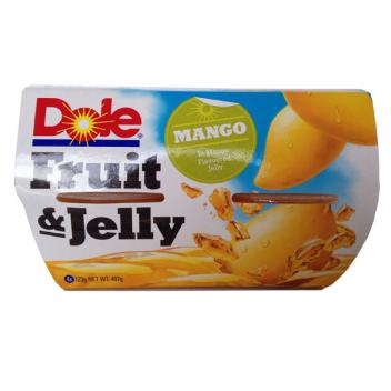 果冻 4*123克 dole fruit & custard fruit snack custard & mango